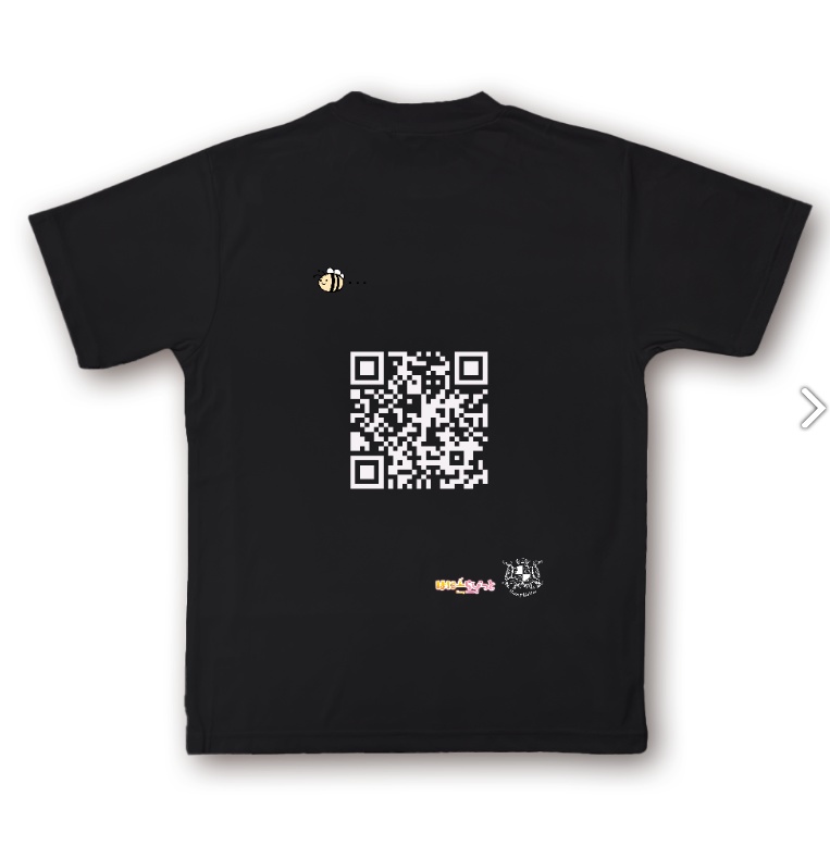 【黒】QRで応援バージョン!BUKURAシャツ