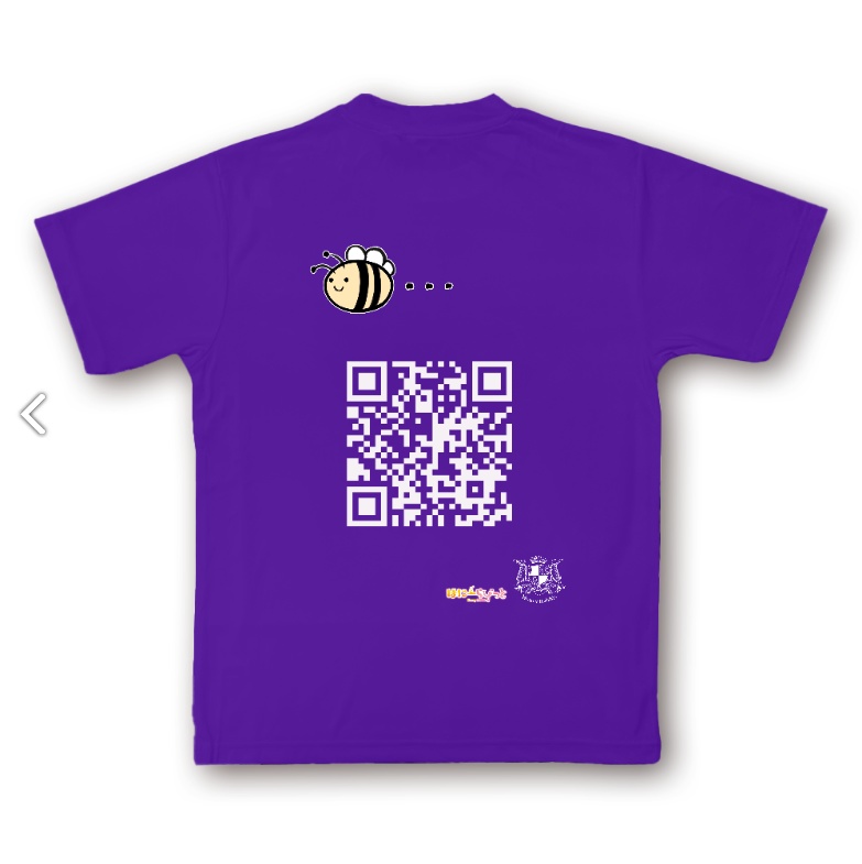 【プラム紫】QRで応援バージョン!BUKURAシャツ
