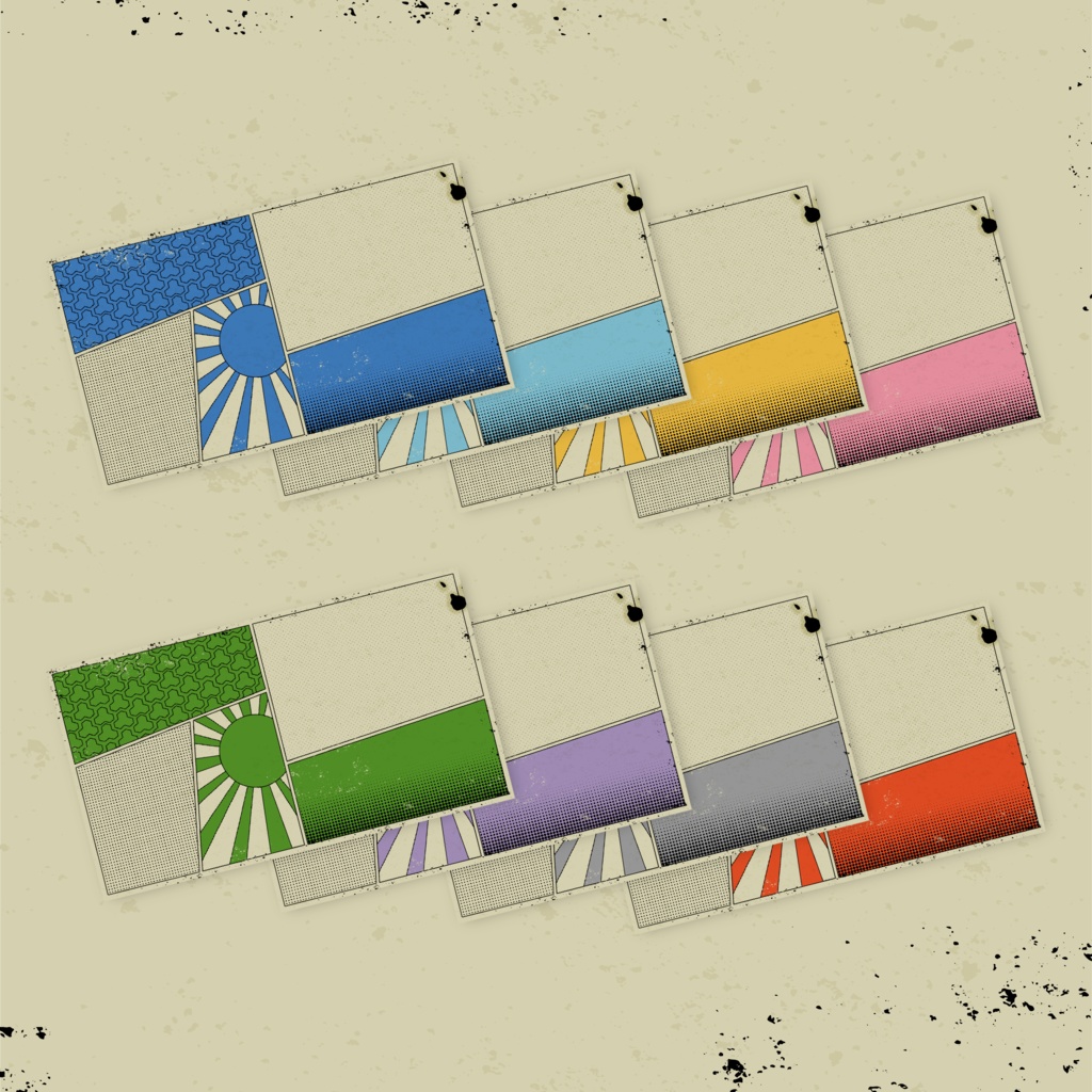 【配信素材】漫画家×太陽×和風 汎用背景画像【VTuber】