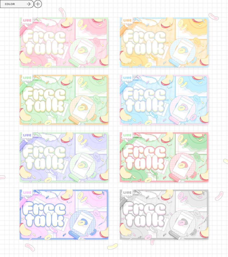 【サムネイル素材】雑談サムネイル No.01【VTuber】