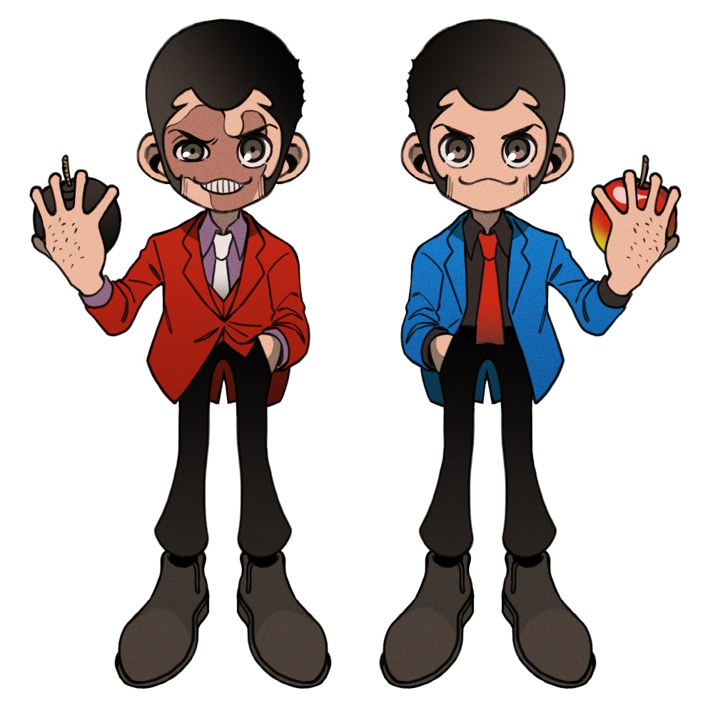 偽ルパン&ルパン 両面アクリルキーホルダー