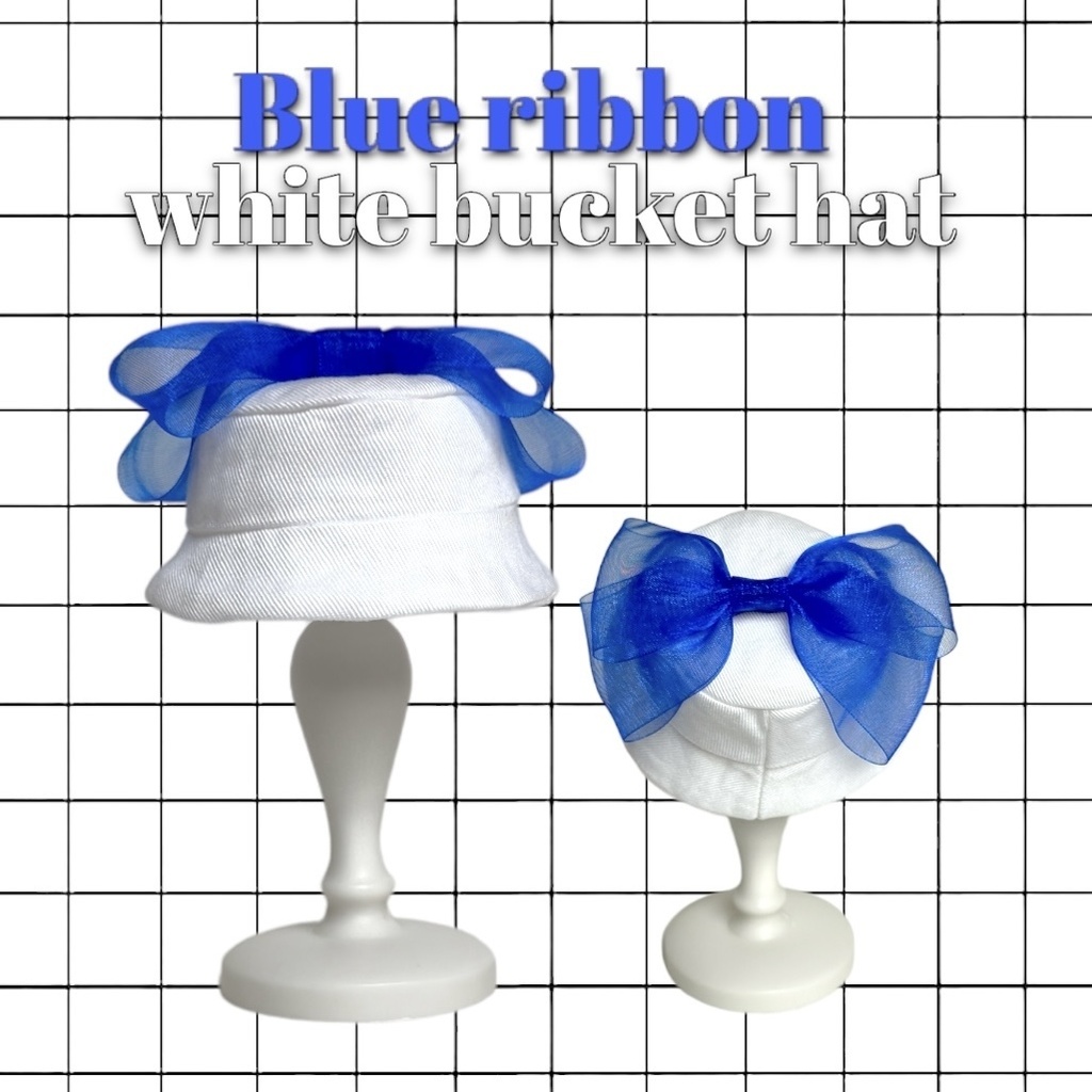 𝘽𝙡𝙪𝙚 𝙍𝙞𝙗𝙗𝙤𝙣 × 𝙒𝙝𝙞𝙩𝙚 𝘽𝙪𝙘𝙠𝙚𝙩 𝙃𝙖𝙩