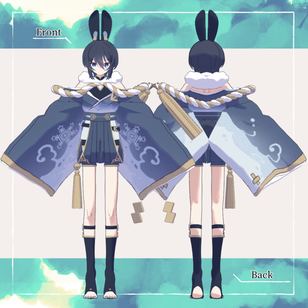 【オリジナル3Dモデル】雪輝兎 -Yukito-