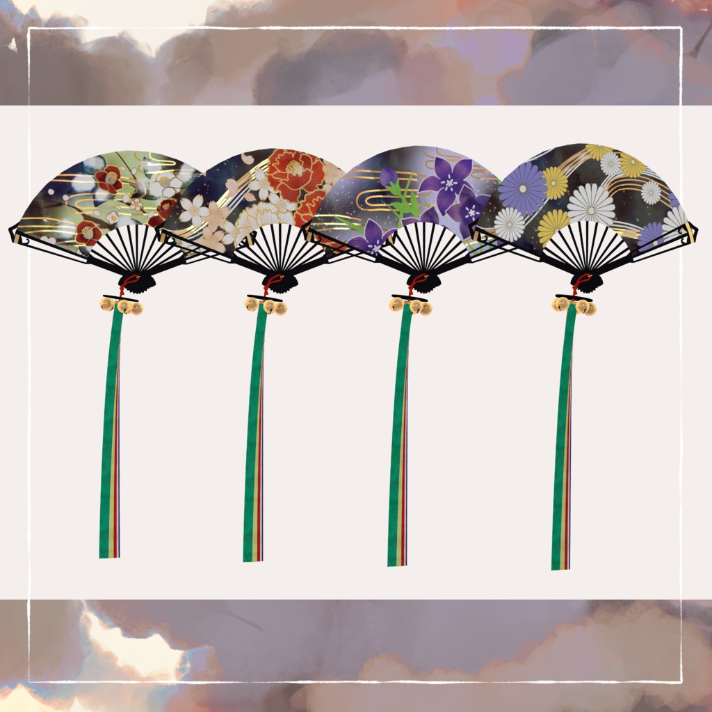 巫女鈴扇子【お正月発売記念セール】