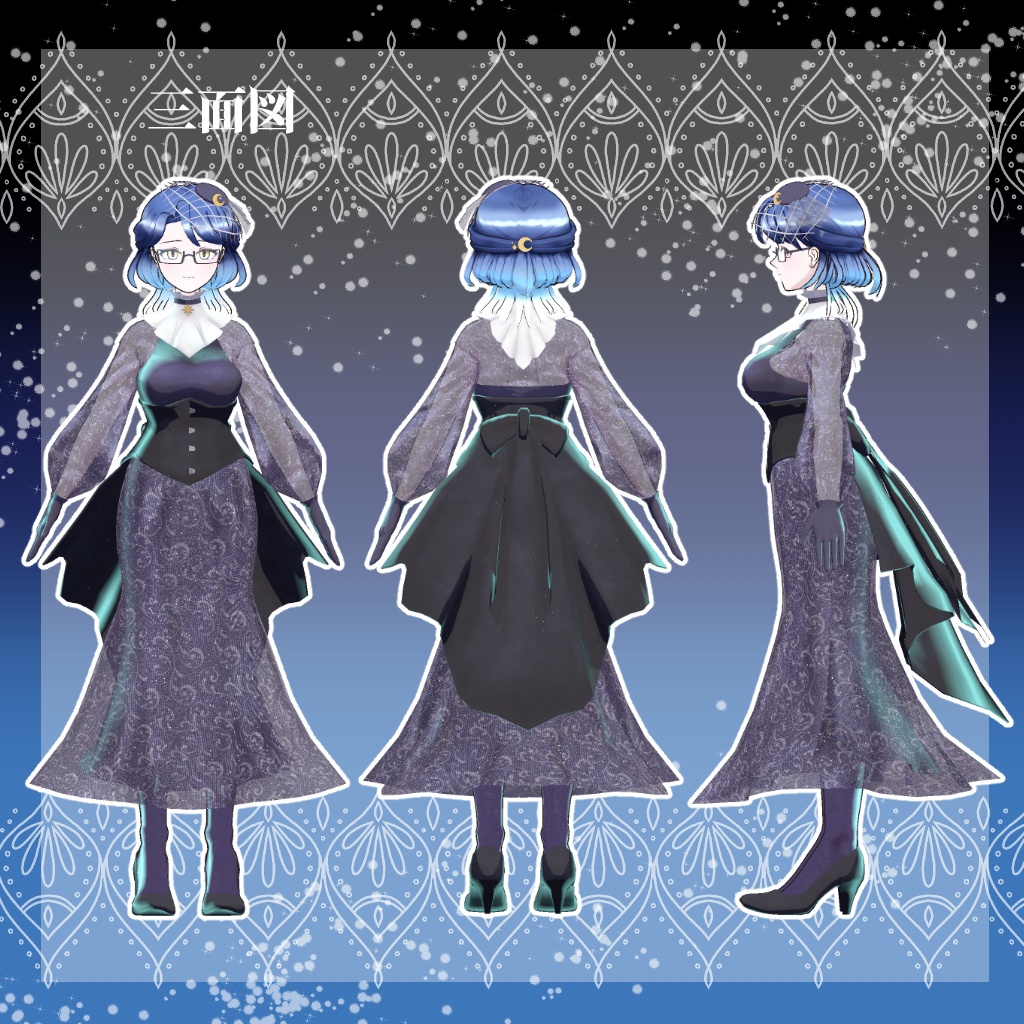 【オリジナル3Dモデル】月乃-Tsukino-