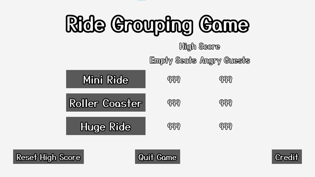 【100円版】Ride Grouping Game【個人開発】