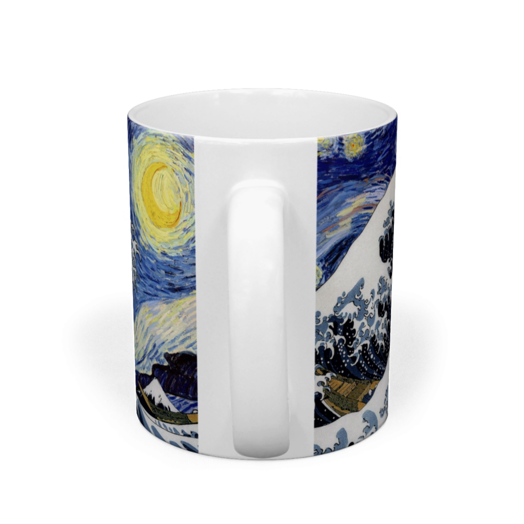 葛飾北斎『 神奈川沖浪裏 』+ ゴッホ『 星月夜 』