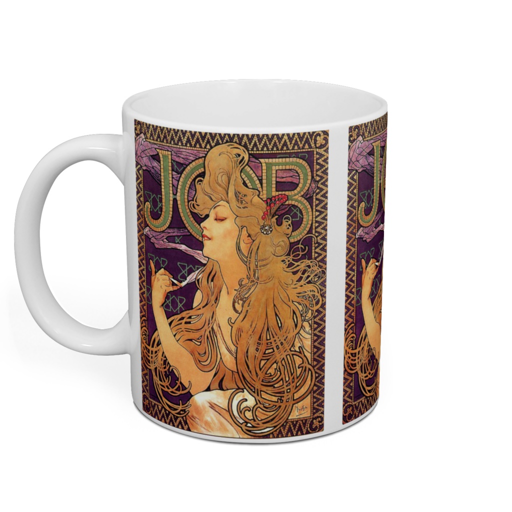 ミュシャ『 JOB シガレット 』マグカップ