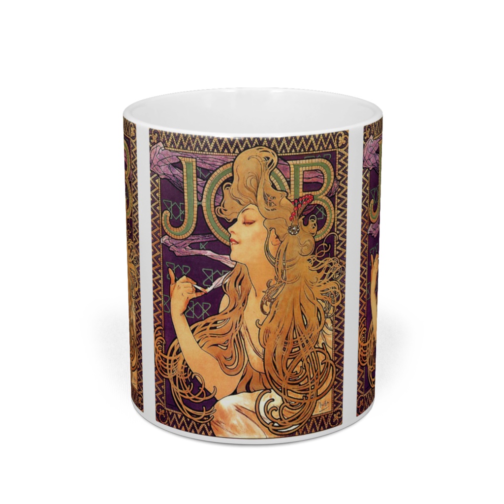 ミュシャ『 JOB シガレット 』マグカップ