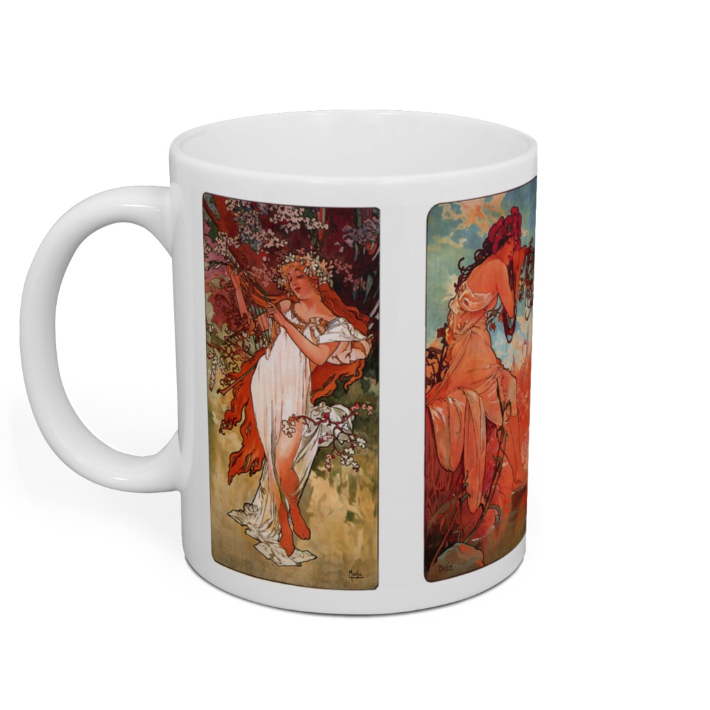 アルフォンス・ミュシャ『 四季 』(1896) マグカップ