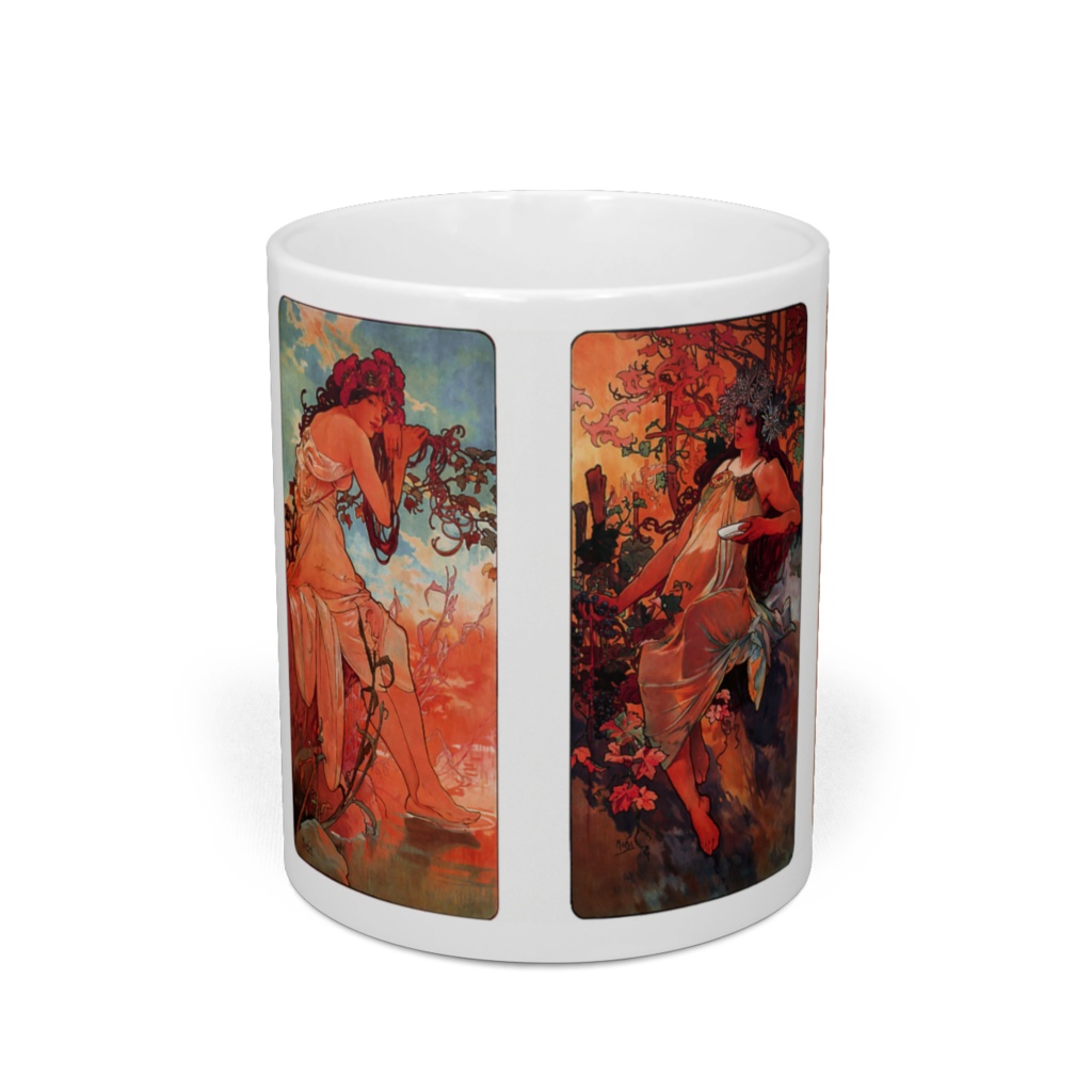 アルフォンス・ミュシャ『 四季 』(1896) マグカップ