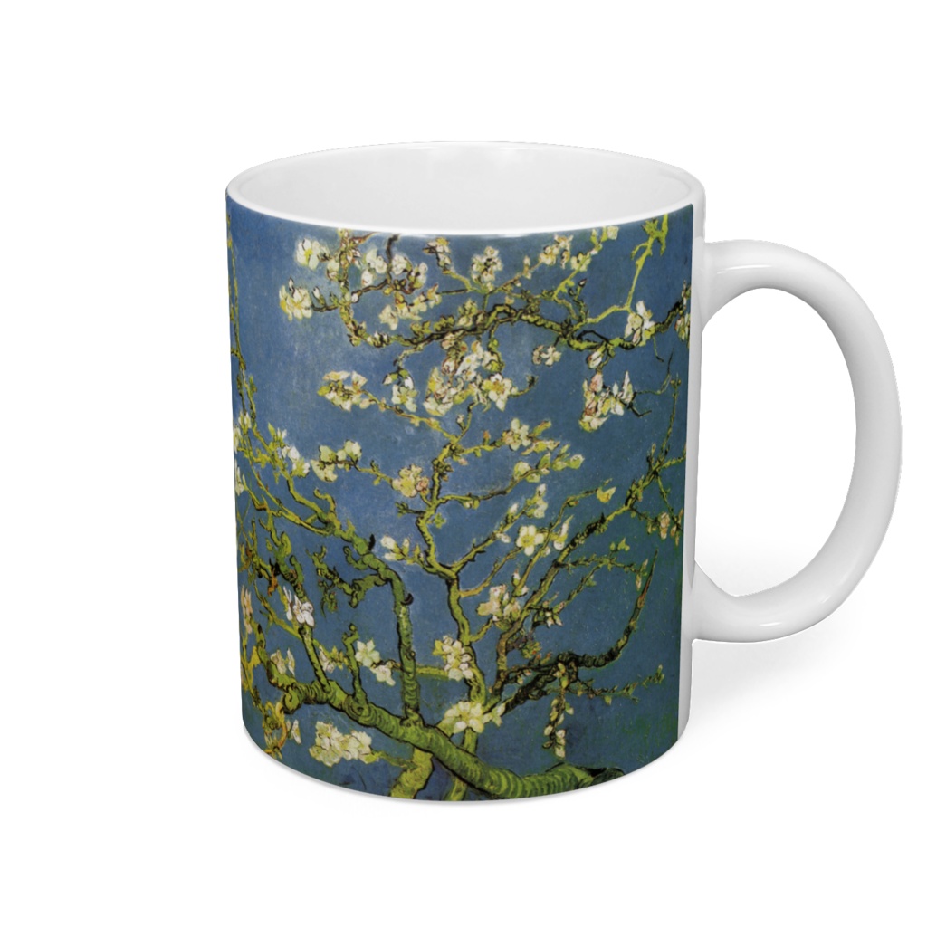 花咲くアーモンドの木の枝 マグカップ