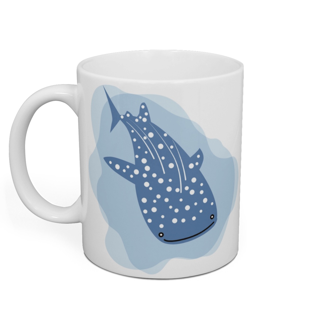 泳ぐジンベイザメ マグカップ