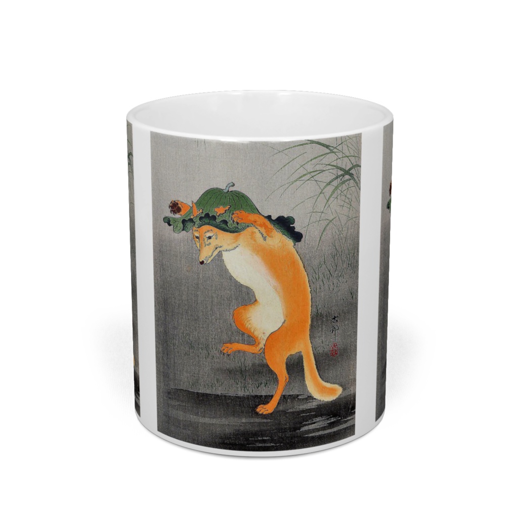 小原古邨『 踊る狐 』 マグカップ