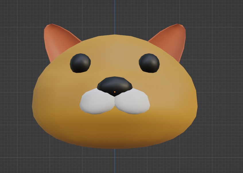 犬の着ぐるみの頭部