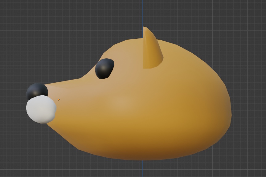 犬の着ぐるみの頭部