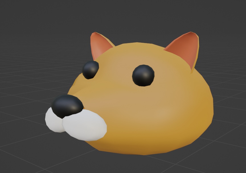 犬の着ぐるみの頭部