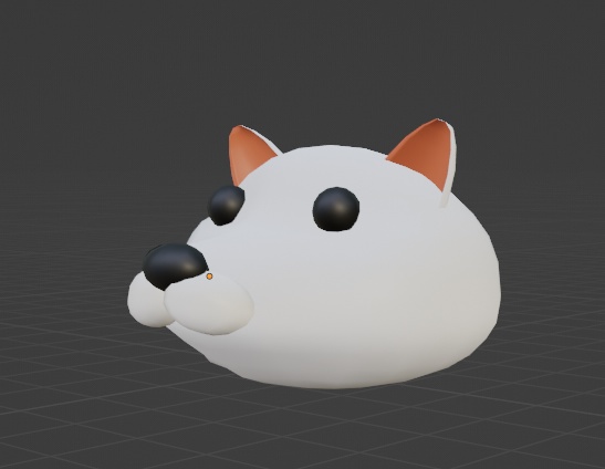 犬の着ぐるみの頭部