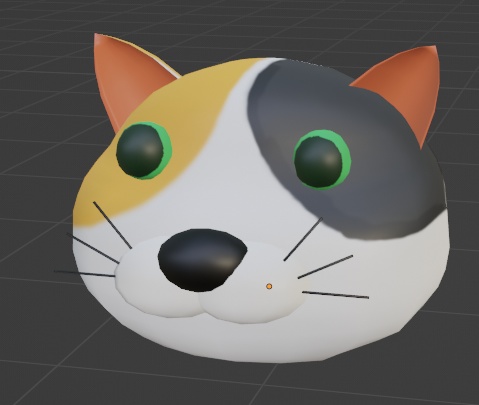 三毛猫のネコちゃんの頭