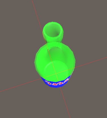 うめぇ酒 酒瓶3Dモデル 緑・茶2パターン