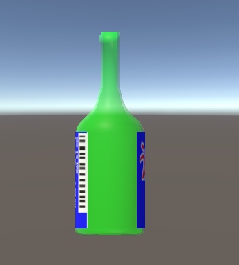 うめぇ酒 酒瓶3Dモデル 緑・茶2パターン