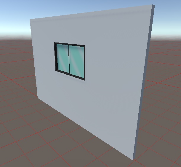 窓のある壁 (オプションでアニメーション)