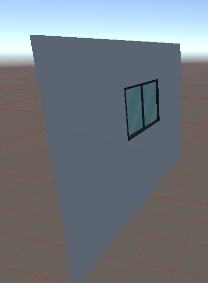 窓のある壁 (オプションでアニメーション)