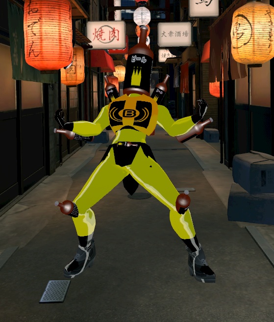 【オリジナル3Dモデル】ビール怪人V2