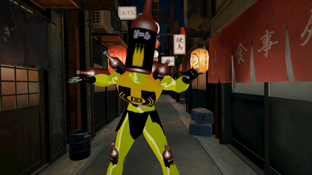 【オリジナル3Dモデル】ビール怪人V2