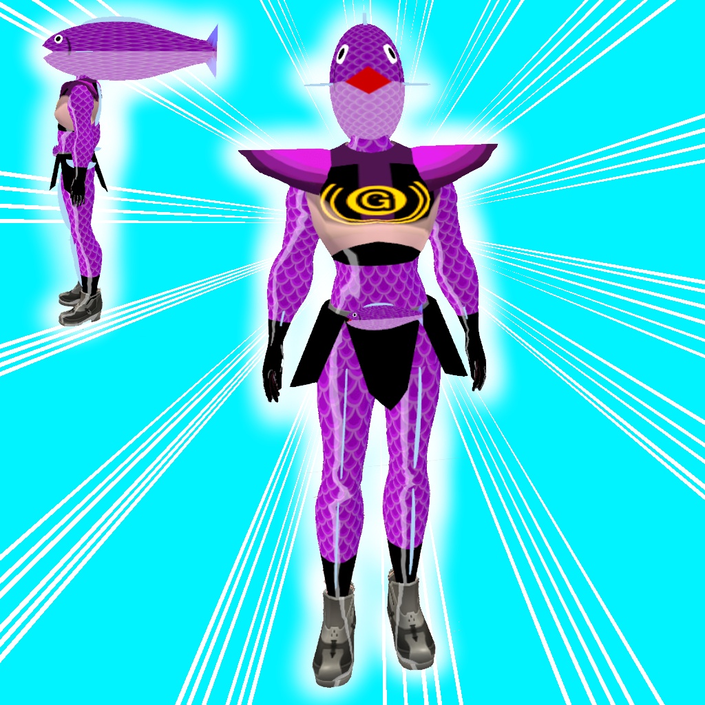 【オリジナル3Dモデル】おさかな怪人