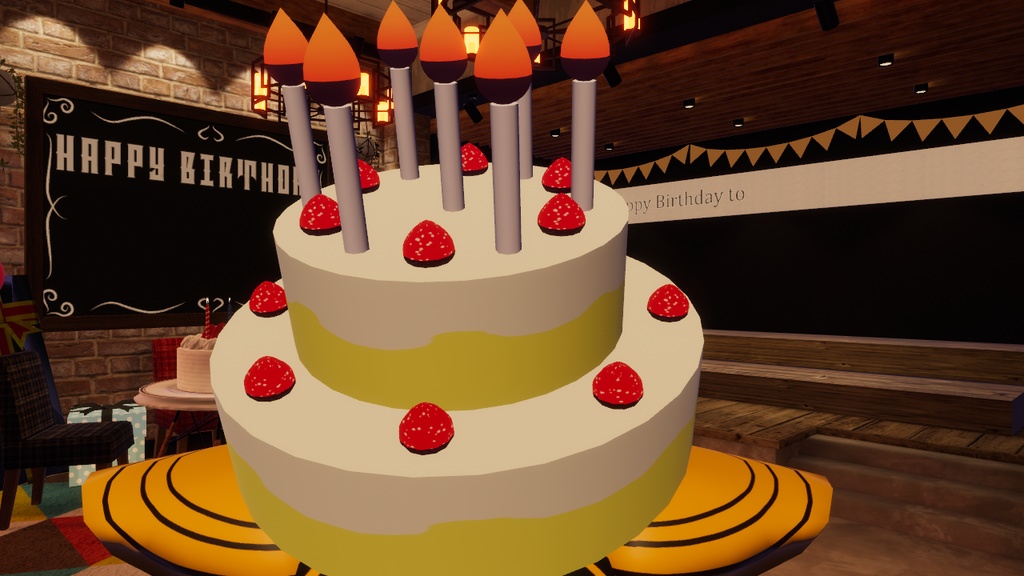 【オリジナル3Dモデル】お祝い怪人(ケーキ怪人)