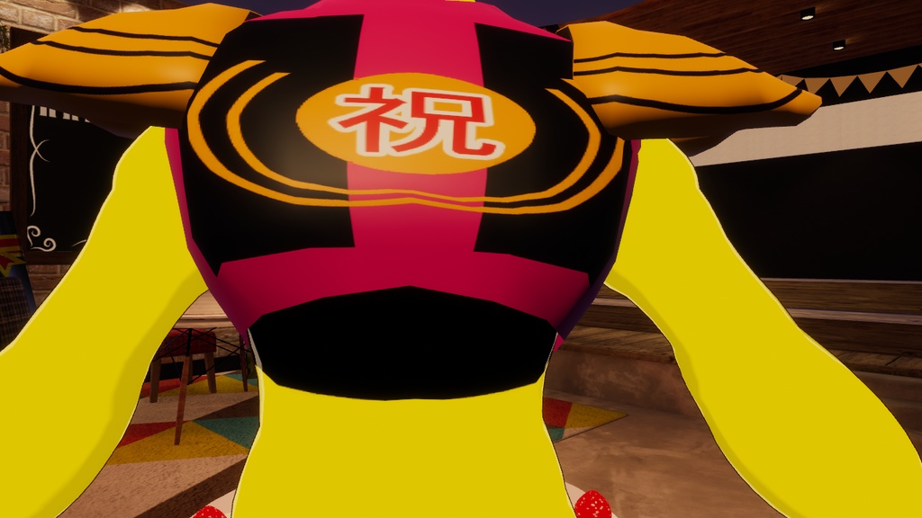 【オリジナル3Dモデル】お祝い怪人(ケーキ怪人)