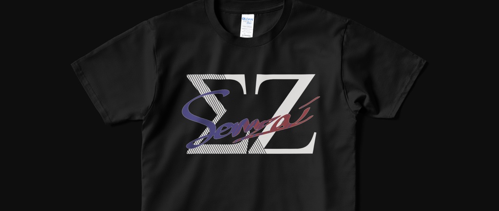 Sennzai / 手書きロゴTシャツ(黒)