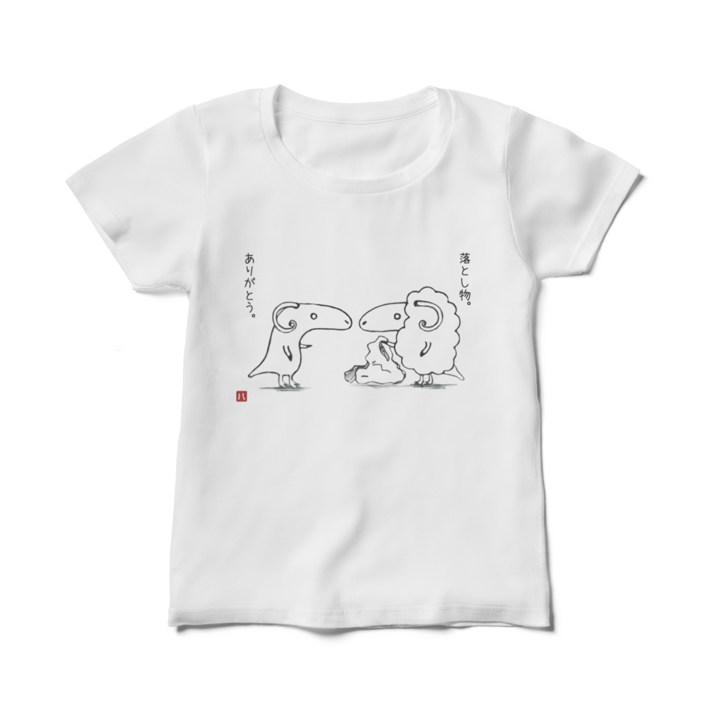 落とし物ひつじレディースTシャツ
