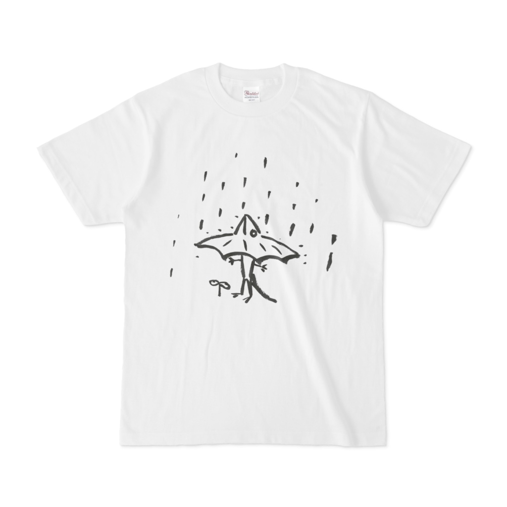 心配性なえりまきとかげTシャツ