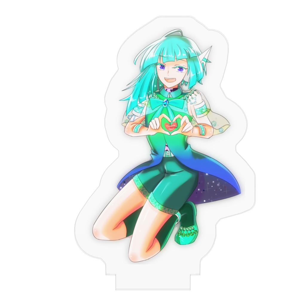 【アクリルフィギュア】感謝を煌めきに載せて【登録者数1000人突破記念イラスト】