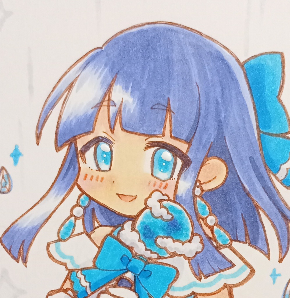 雨の魔法使い」オリジナル手描きイラスト - 春星かえるのお絵かきSHOP 