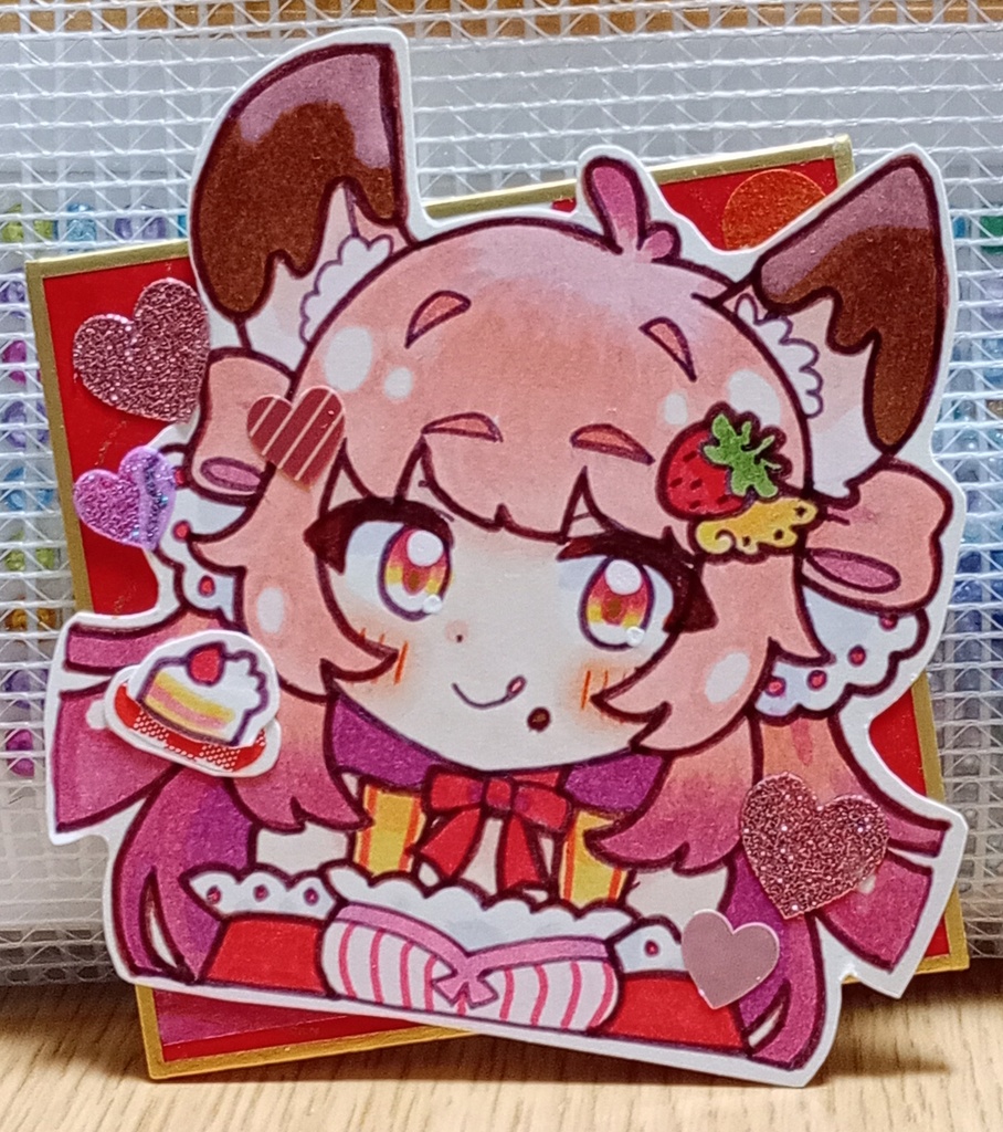 「チョコっといちごちゃん」オリジナル手描きイラスト