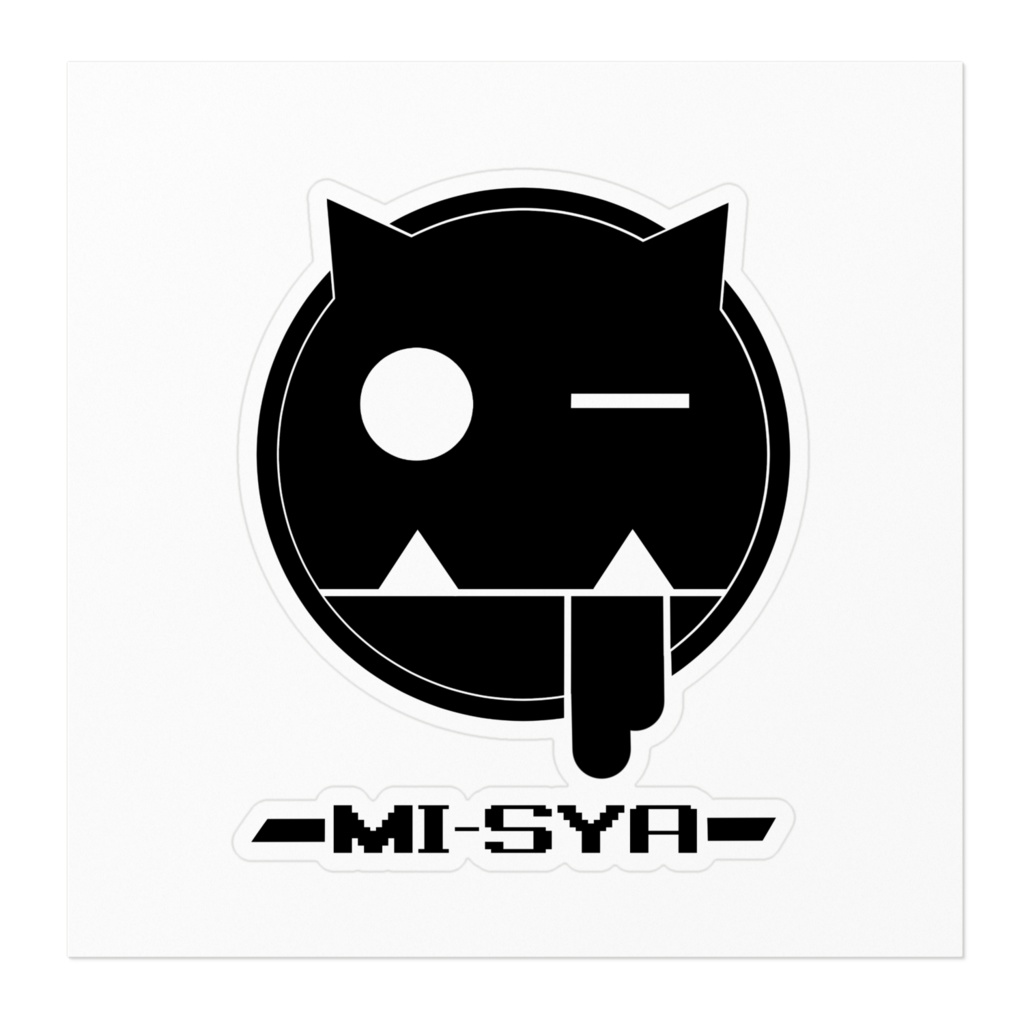 魅紗ロゴステッカー(ホワイト)