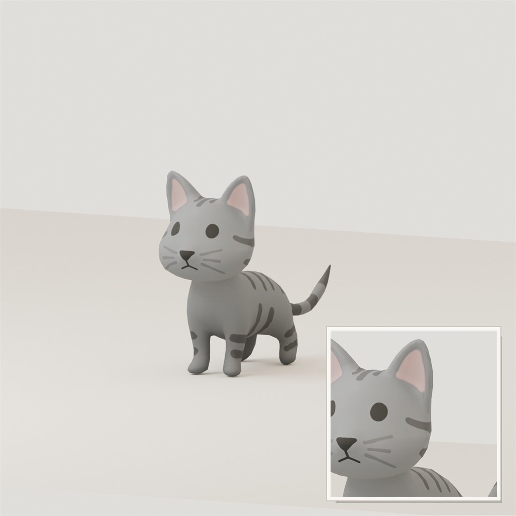 Stylized Cat 3D Model | Blender | スタイライズド・猫3Dモデル