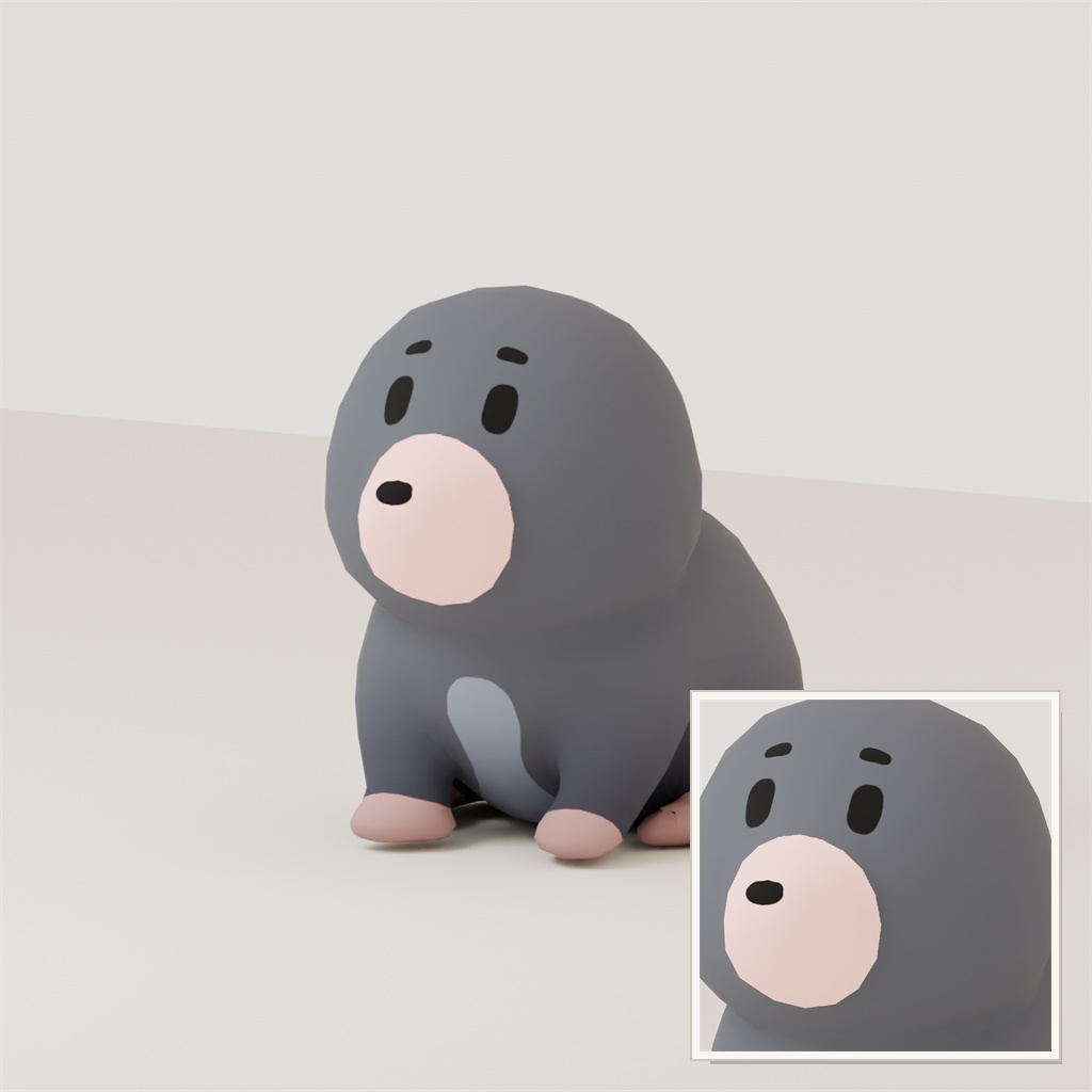 Stylized Mole 3D Model | Blender | スタイライズド・モグラ3Dモデル