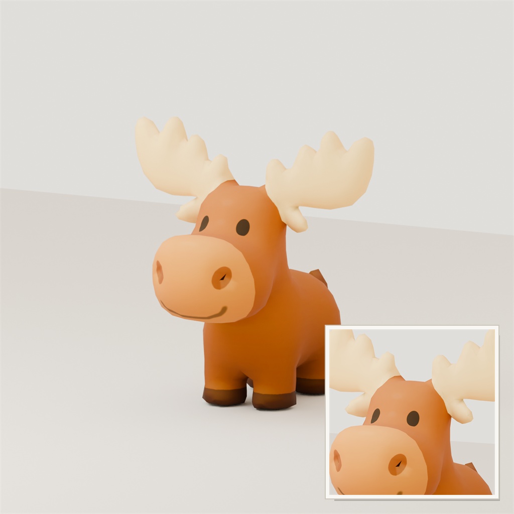 Stylized Moose 3D Model | Blender | スタイライズド・ヘラジカ3Dモデル