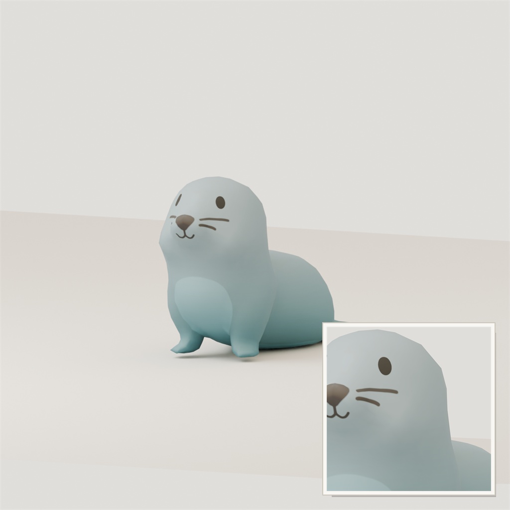 Stylized Seal 3D Model | Blender | スタイライズド・アザラシ3Dモデル