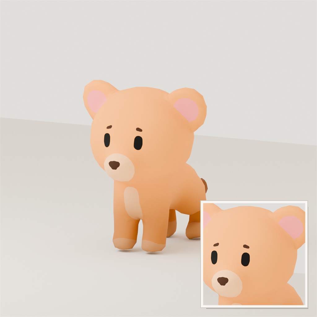 Stylized Small Lion 3D Model | Blender | スタイライズド・ライオンの子ども3Dモデル