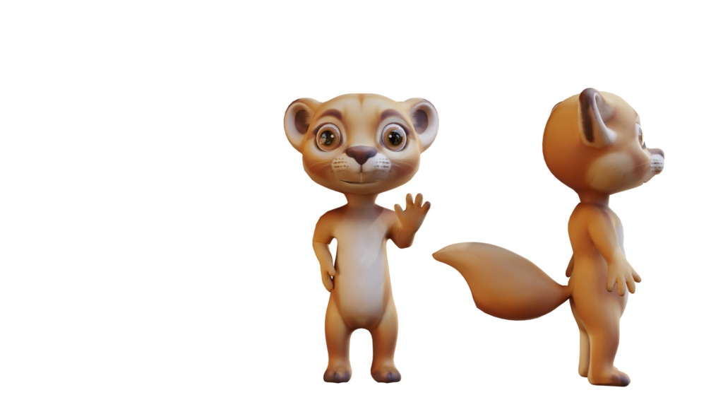 Cute Anthropomorphic Cougar - Rigged 3D Model | かわいいピューマ獣人3Dモデル