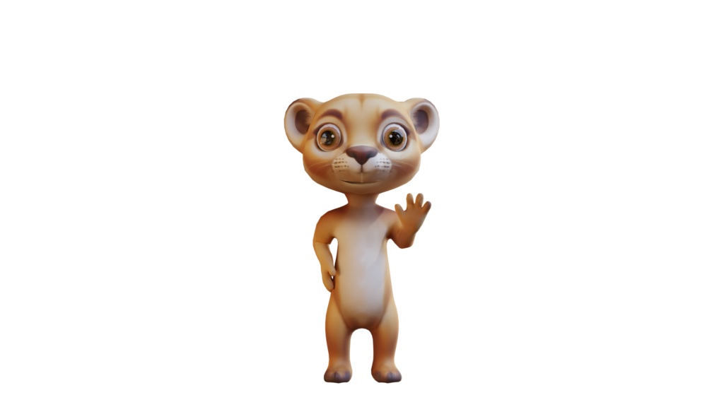 Cute Anthropomorphic Cougar - Rigged 3D Model | かわいいピューマ獣人3Dモデル