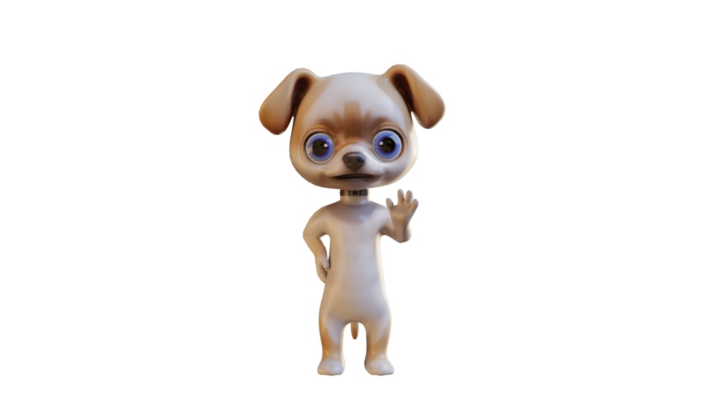 Cute Anthropomorphic Dog - Rigged 3D Model | かわいい犬獣人3Dモデル