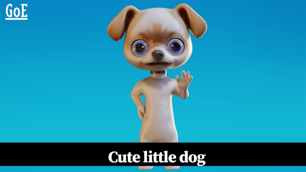 Cute Anthropomorphic Dog - Rigged 3D Model | かわいい犬獣人3Dモデル