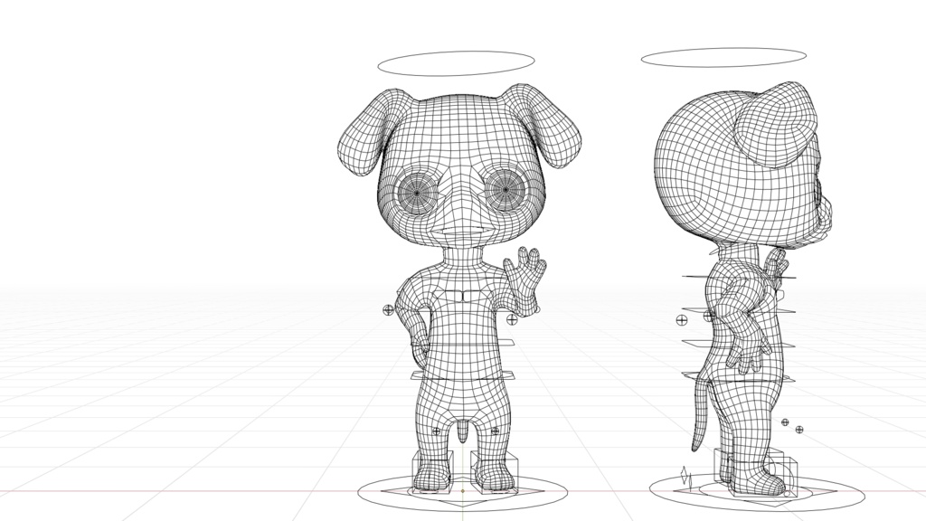 Cute Anthropomorphic Dog - Rigged 3D Model | かわいい犬獣人3Dモデル