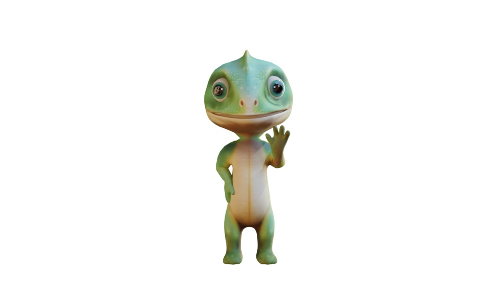 Cute Anthropomorphic Lizard - Rigged 3D Model | かわいいトカゲ獣人3Dモデル